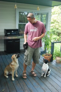 Ferdie with Scout and Kayla